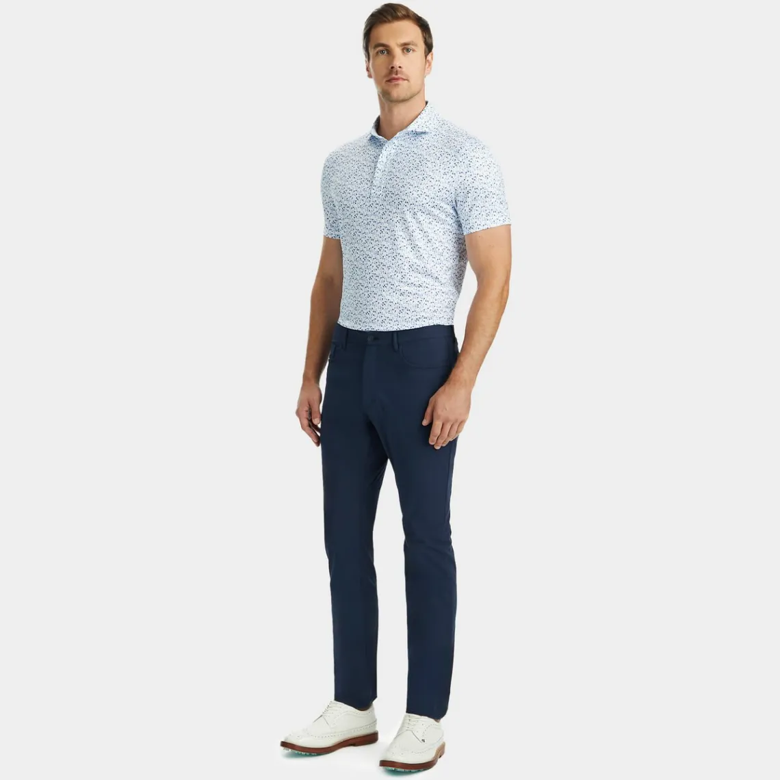 Polos & Shirts-G/FORE Aye Poppy Tech Jersey Modern Spread Collar Polo