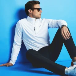 Mid Layers-G/FORE Brushed Back Tech Quarter Zip Pullover