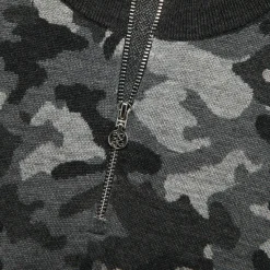 Sweaters-G/FORE Camo Jacquard Merino Wool Quarter Zip Sweater