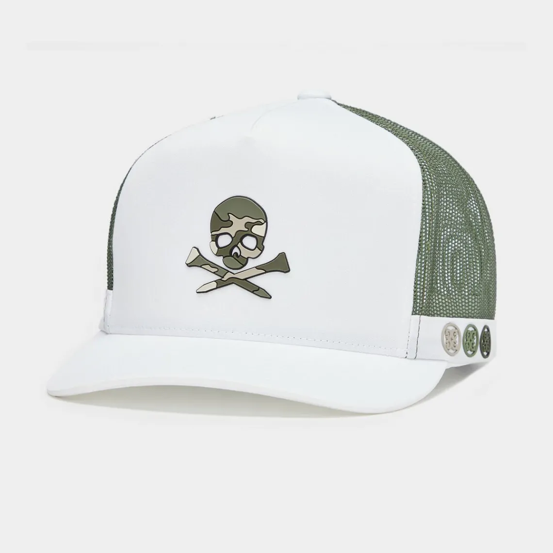 Hats-G/FORE Camo Skull & Tees Interlock Knit Tall Trucker Hat