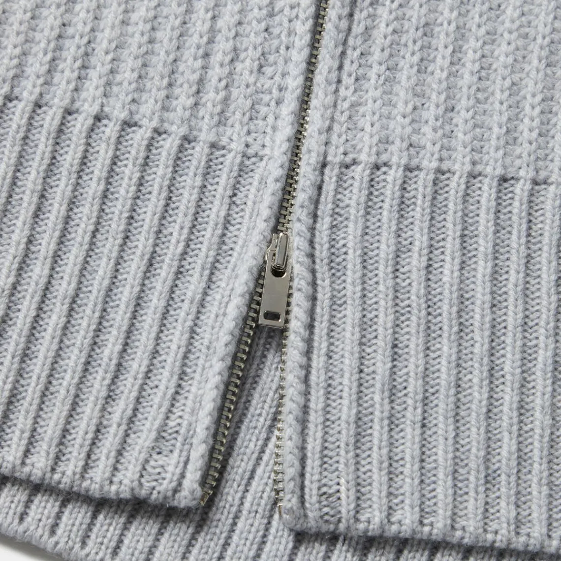 Sweaters-G/FORE Cashmere Side Zip Ribbed Crewneck Sweater