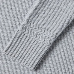 Sweaters-G/FORE Cashmere Side Zip Ribbed Crewneck Sweater