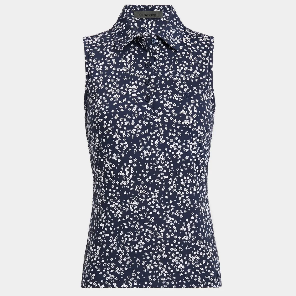 Polos-G/FORE Cherry Blossom Silky Tech Nylon Sleeveless Polo