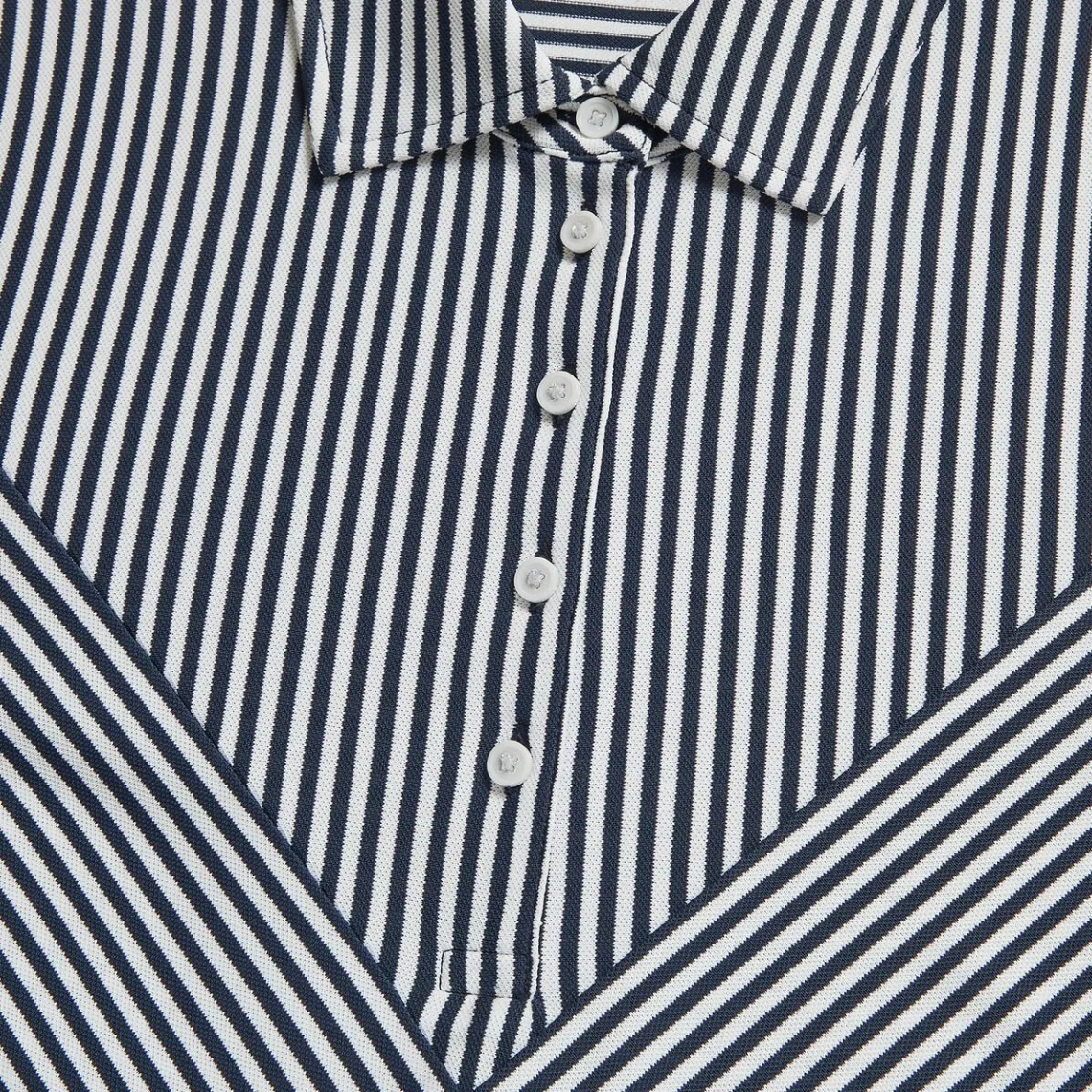 Polos-G/FORE Chevron Feeder Stripe Tech Pique Sleeveless Polo