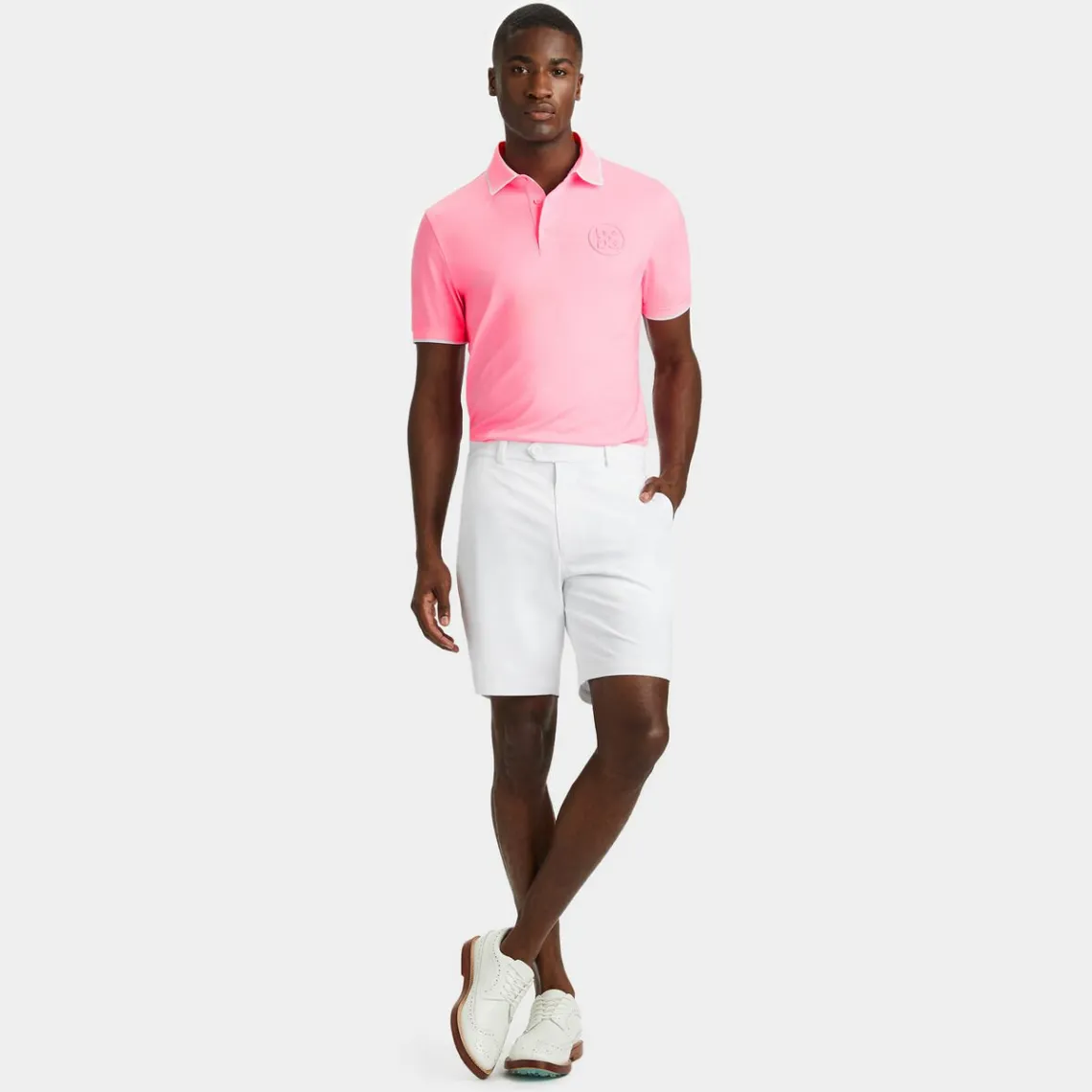 Polos & Shirts-G/FORE Circle G's Embossed Tech Jersey Banded Sleeve Polo