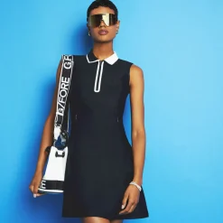 Skorts & Dresses-G/FORE Contrast Collar Tech Nylon Quarter Zip Dress