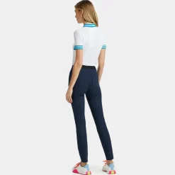 Polos-G/FORE Contrast Embossed Logo Quarter Zip Tech Pique Polo