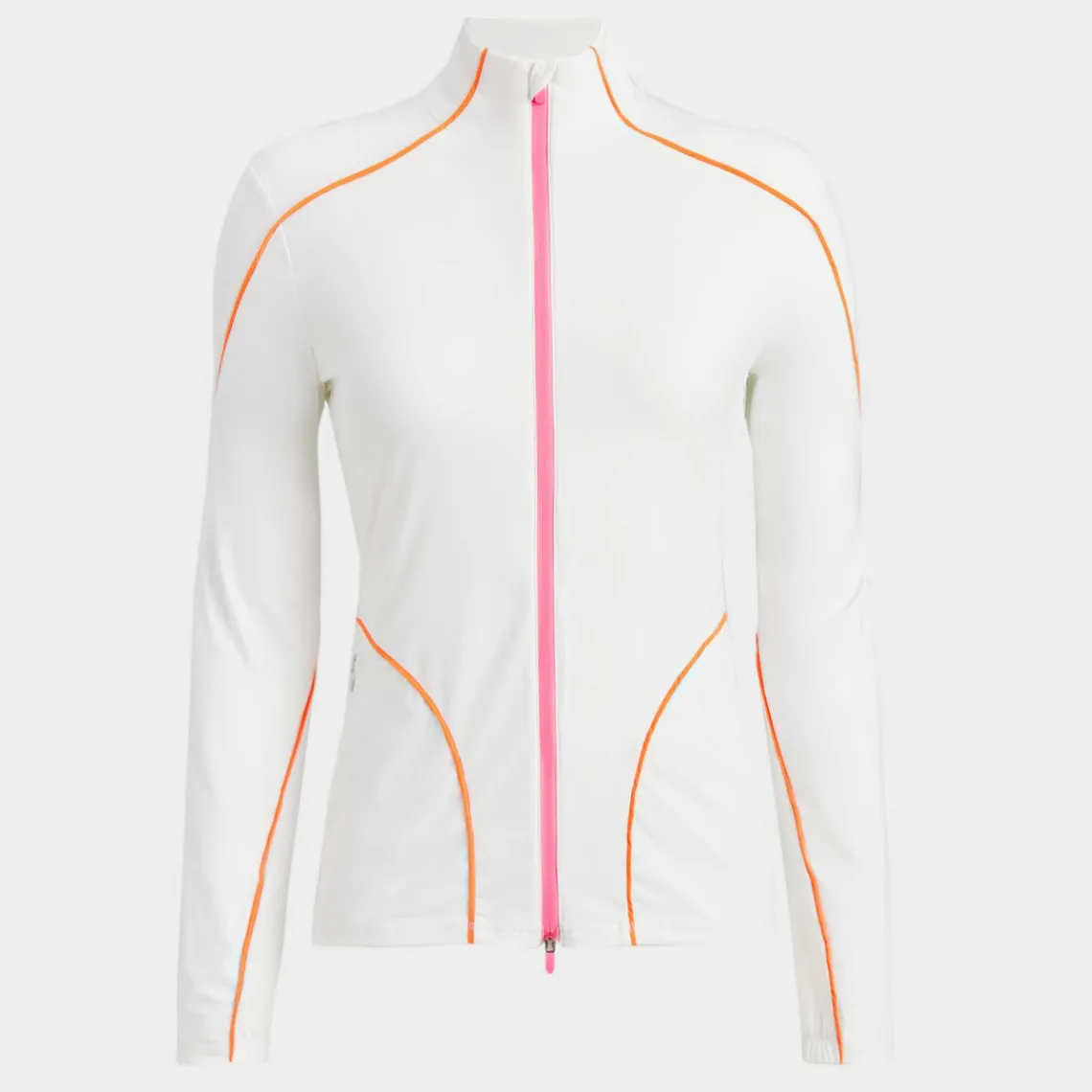 Mid Layers-G/FORE Contrast Piping Silky Tech Nylon Full Zip Layer