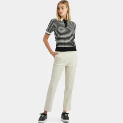 Sweaters-G/FORE Contrast Stripe Merino Wool Short Sleeve Sweater Polo