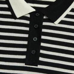 Sweaters-G/FORE Contrast Stripe Merino Wool Short Sleeve Sweater Polo