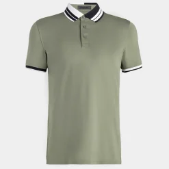 Polos & Shirts-G/FORE Contrast Striped Collar Tech Jersey Banded Sleeve Polo