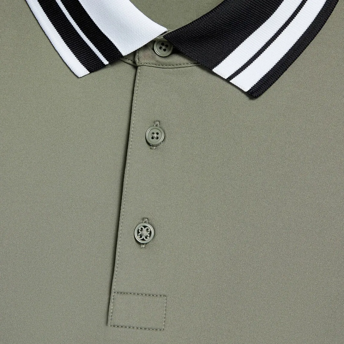 Polos & Shirts-G/FORE Contrast Striped Collar Tech Jersey Banded Sleeve Polo