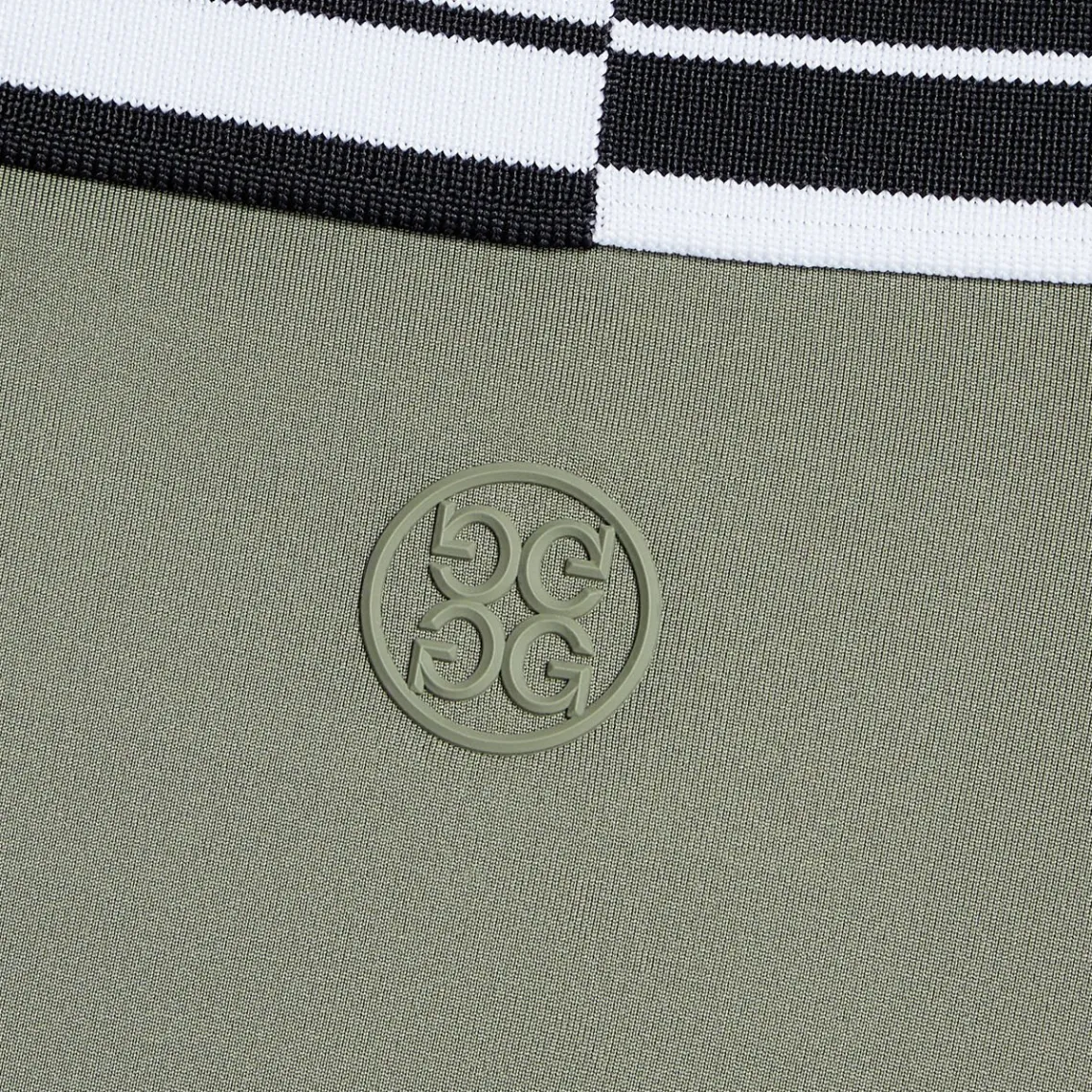 Polos & Shirts-G/FORE Contrast Striped Collar Tech Jersey Banded Sleeve Polo