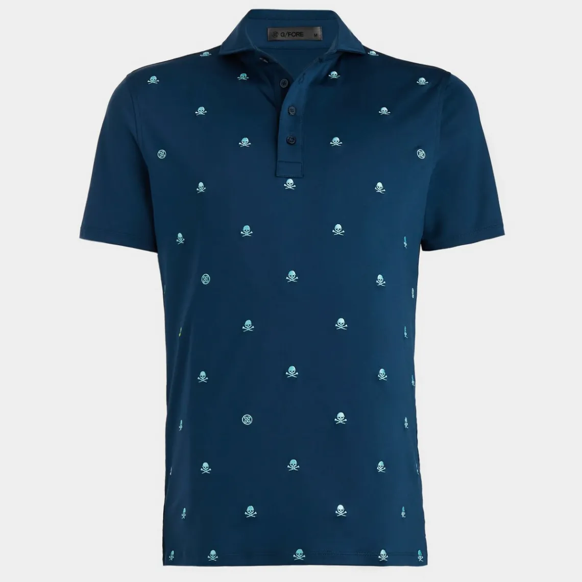 Polos & Shirts-G/FORE Embroidered Skull & Tees Tech Jersey Modern Spread Collar Polo