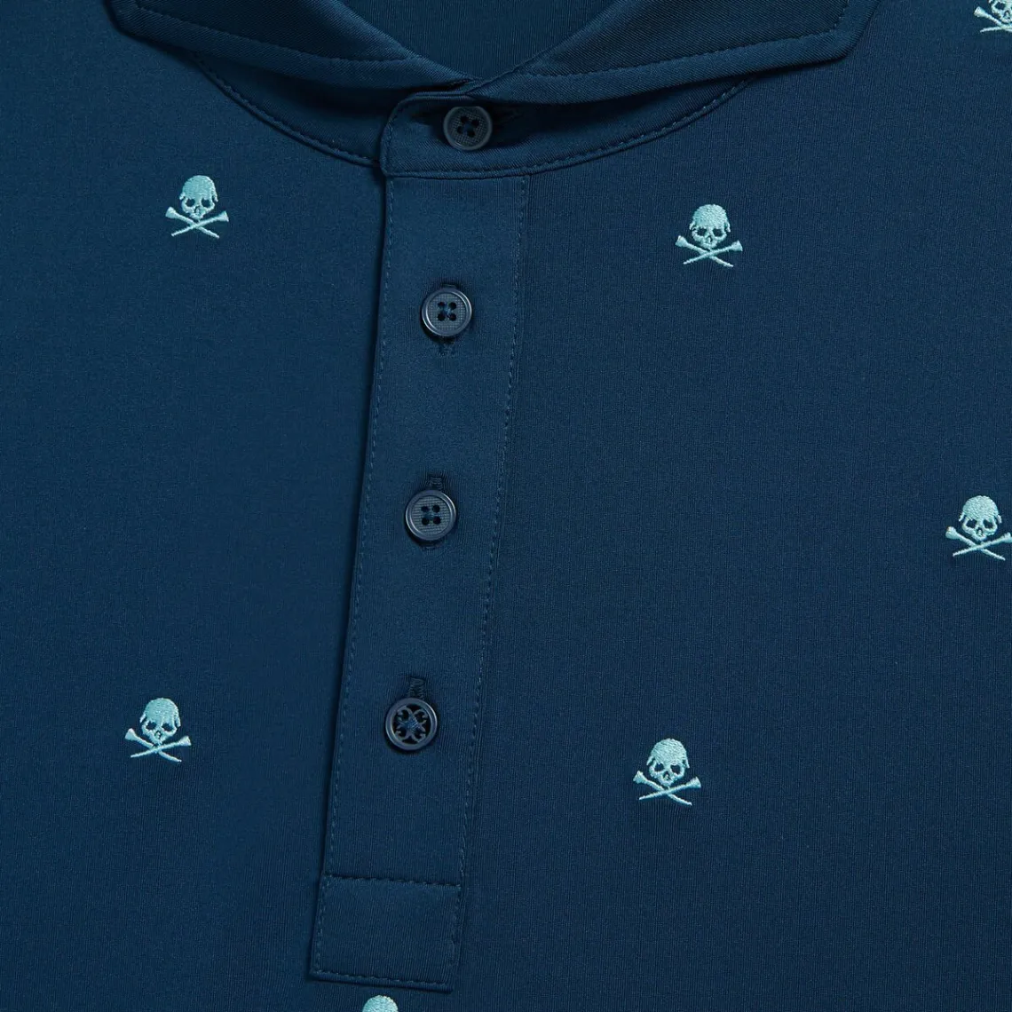 Polos & Shirts-G/FORE Embroidered Skull & Tees Tech Jersey Modern Spread Collar Polo