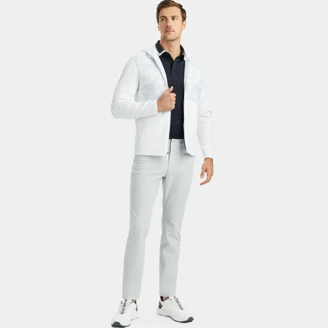 Outerwear-G/FORE Exploded Camo Stretch Tech Interlock Performer Hooded Jacket