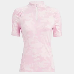 Mid Layers-G/FORE Exploded Camo Tech Jersey Short Sleeve Quarter Zip