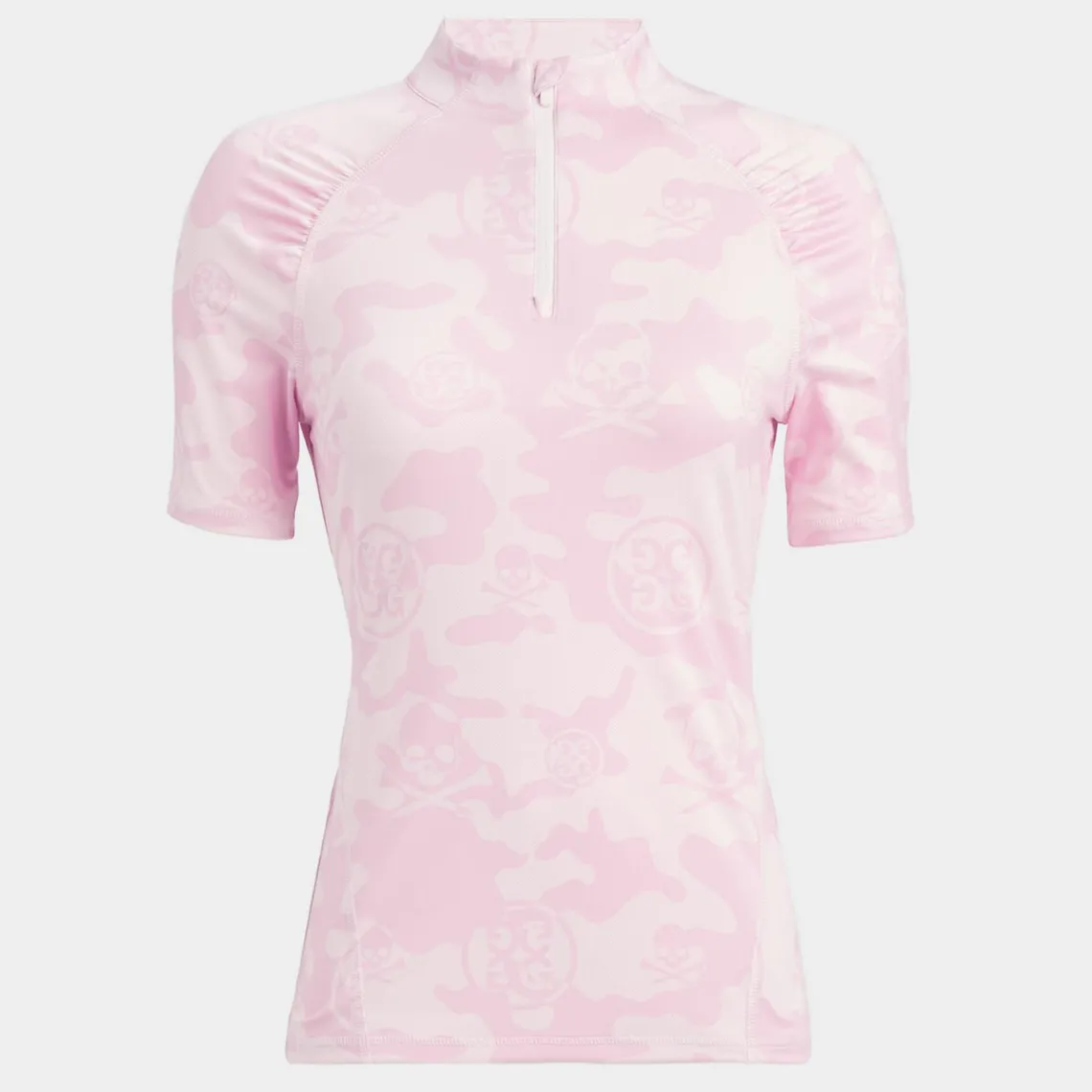 Mid Layers-G/FORE Exploded Camo Tech Jersey Short Sleeve Quarter Zip