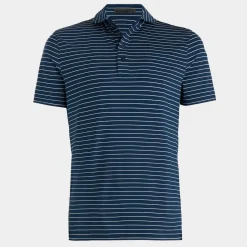 Polos & Shirts-G/FORE Feeder Stripe Tech Jersey Modern Spread Collar Polo