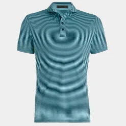 Polos & Shirts-G/FORE Feeder Stripe Tech Pique Modern Spread Collar Polo