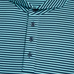 Polos & Shirts-G/FORE Feeder Stripe Tech Pique Modern Spread Collar Polo