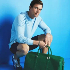 Mid Layers-G/FORE Hooded Luxe Quarter Zip Mid Layer