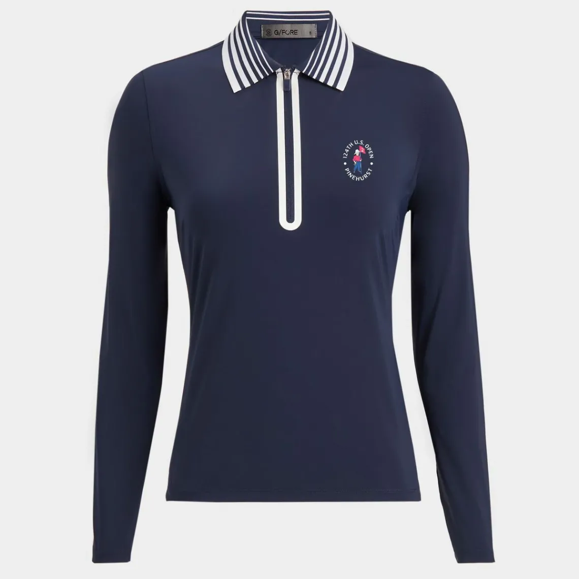 Polos-G/FORE Limited Edition 2024 U.S. Open Silky Tech Nylon Zip Polo