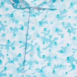 Polos & Shirts-G/FORE Mapped Icon Camo Tech Jersey Modern Spread Collar Polo