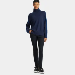 Sweaters-G/FORE Merino Wool Contrast Stripe Turtleneck Sweater