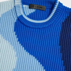 Sweaters-G/FORE Merino Wool Gradient Jacquard Crewneck Sweater
