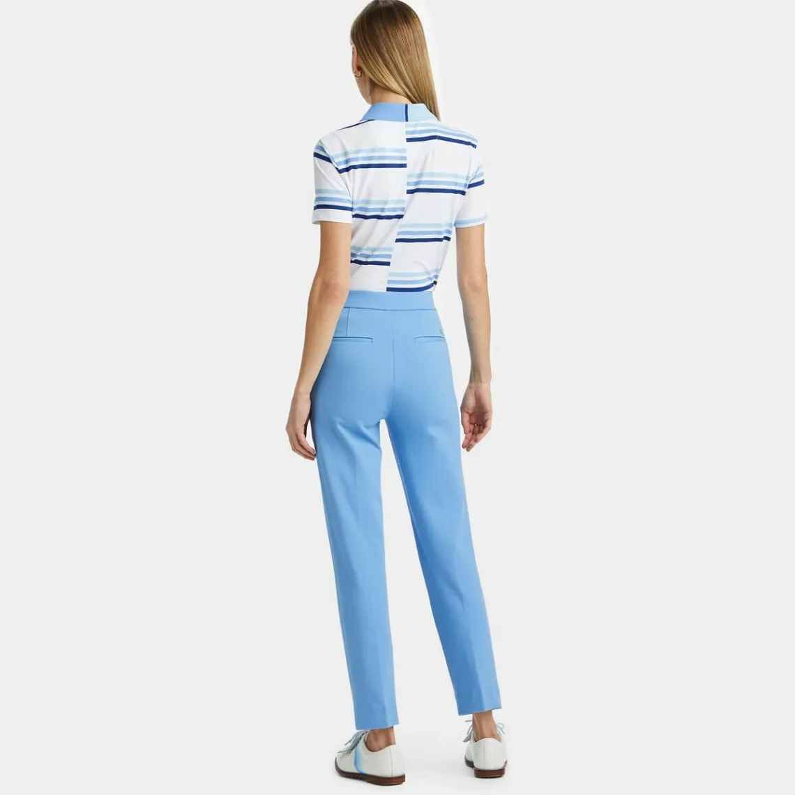 Polos-G/FORE Offset Gradient Stripe Tech Jersey Polo