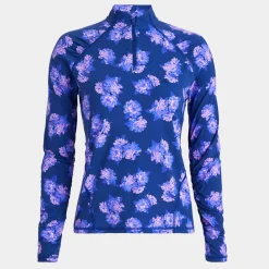 Mid Layers-G/FORE Peony Silky Tech Nylon Ruched Quarter Zip Pullover