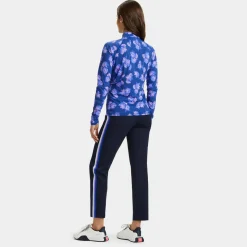 Mid Layers-G/FORE Peony Silky Tech Nylon Ruched Quarter Zip Pullover