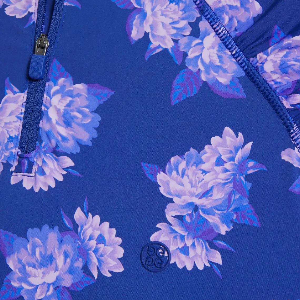 Mid Layers-G/FORE Peony Silky Tech Nylon Ruched Quarter Zip Pullover