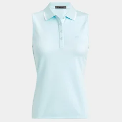 Polos-G/FORE Polkadot Jacquard Sleeveless Polo