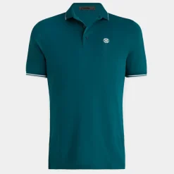 Polos & Shirts-G/FORE Rib Collar Tech Pique Modern Spread Collar Banded Sleeve Polo