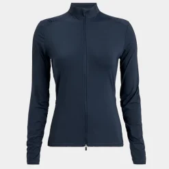 Mid Layers-G/FORE Silky Tech Nylon Ruched Full Zip Layer