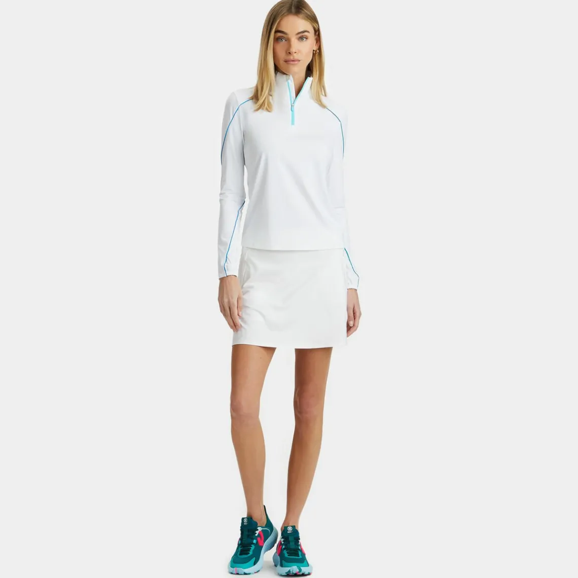 Mid Layers-G/FORE Sun Shield Silky Tech Nylon Quarter Zip Layer