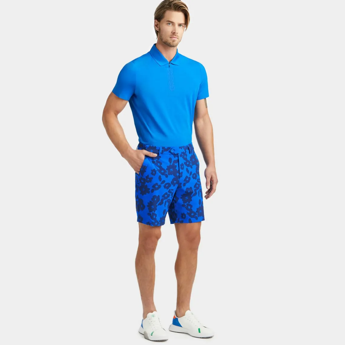 Shorts-G/FORE Tonal Floral Maverick 4-Way Stretch 8" Inseam Short