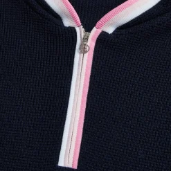 Sweaters-G/FORE Waffle Stitch Merino Wool Hooded Quarter Zip Sweater