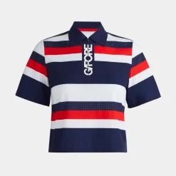 Polos-G/FORE 4-Way Stretch Cropped Quarter Zip Ops Polo