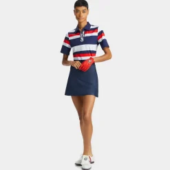 Polos-G/FORE 4-Way Stretch Cropped Quarter Zip Ops Polo