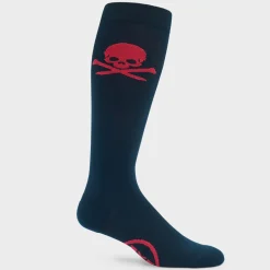Socks-G/FORE Women's Skull & T's Nylon Knee High Sock
